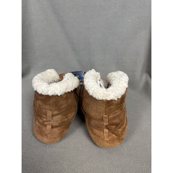 Isotoner Women's Rory Recycled Buck Skin Bootie Slippers 5-6 Small Brown NWT's - Picture 5 of 8